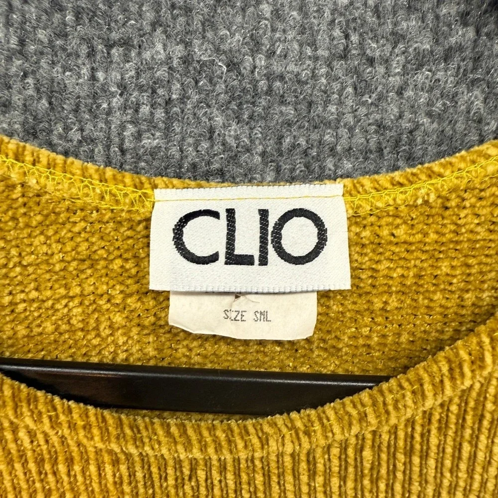Clio Sweater Womens S Gold Pullover Short Sleeve Soft Old Money Quiet Luxury